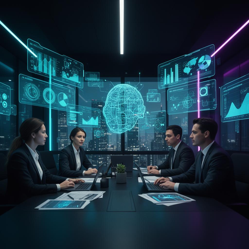 Business team using AI dashboards — Scailr AI automation